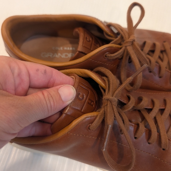 COLE HAAN Men\'s Brown Leather Lace-up Oxford Loafers Casual Dress Shoes Size 10 main image 5